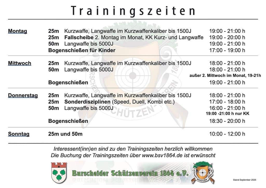 Aushang trainingszeitena3 2025