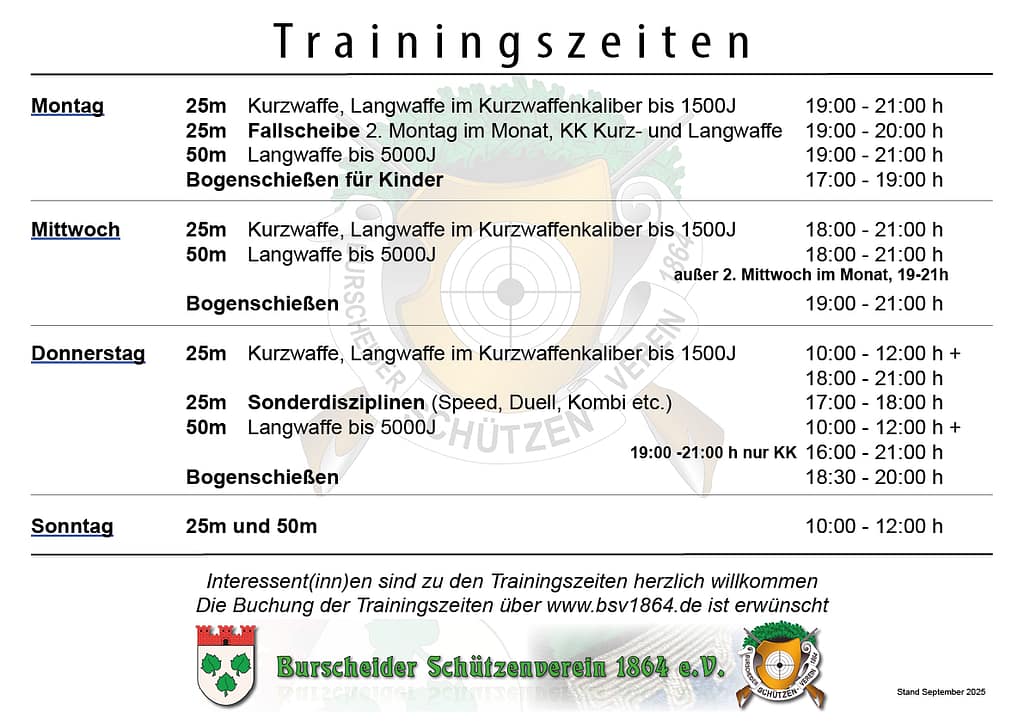 Aushang trainingszeitena3 2025