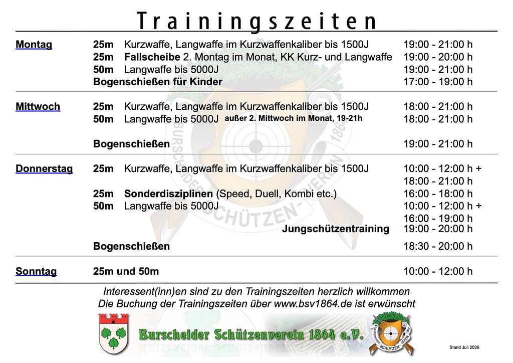 Aushang TrainingszeitenA3 2026web